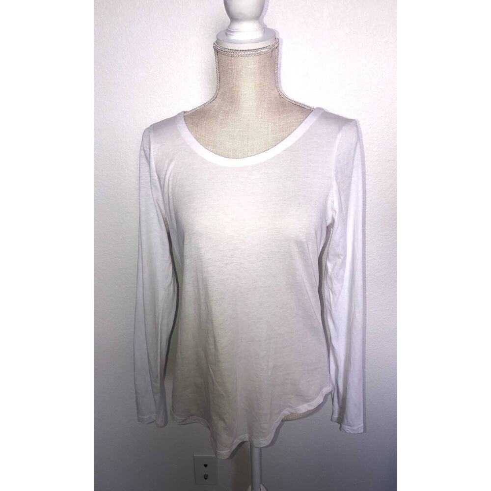 Chaser White Macrame Long Sleeve Top - M